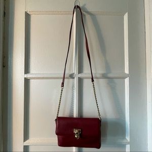 Calvin Klein maroon cross body bag